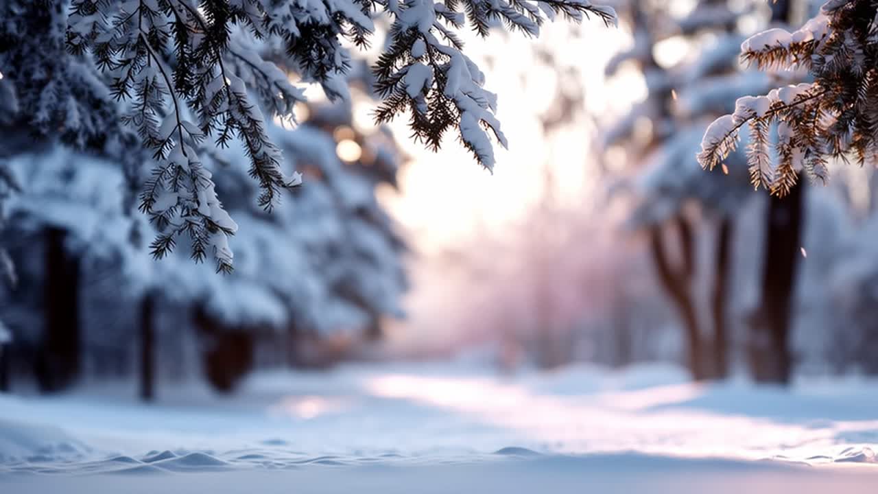 paysage d'hiver avec des arbres couverts de neige