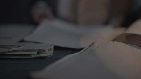person reviewing paperwork