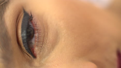 close up of a woman's eye