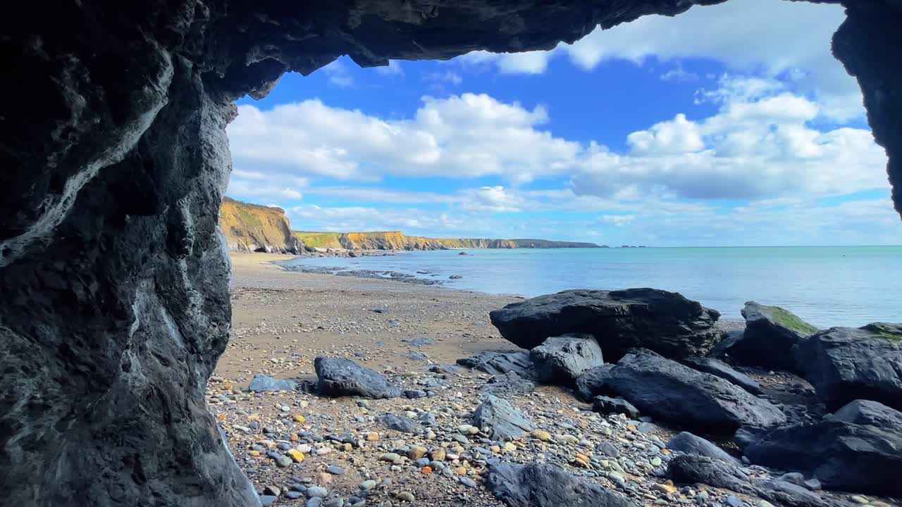 Seascapes beautiful view of deserted beach with calm sea Waterford Ireland epic locations and landscapes