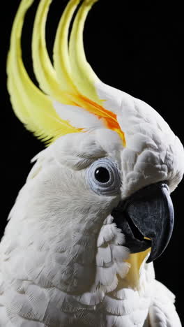close-up of a white cockatoo