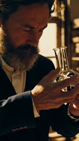 man in a vintage laboratory