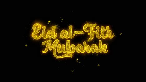 eid al-fitr mubarak sparkling text graphic