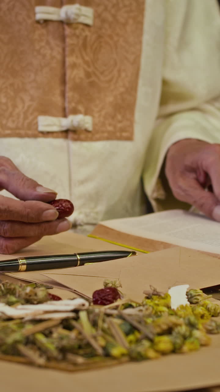 Alternative Medicine Practitioner Writing Prescription on Paper