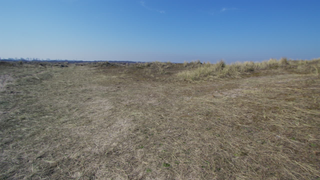 Extra wide shot looking across the winterton dunes next to Winterton on Sea,