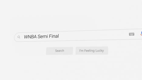 searching for wnba semi final on internet browser