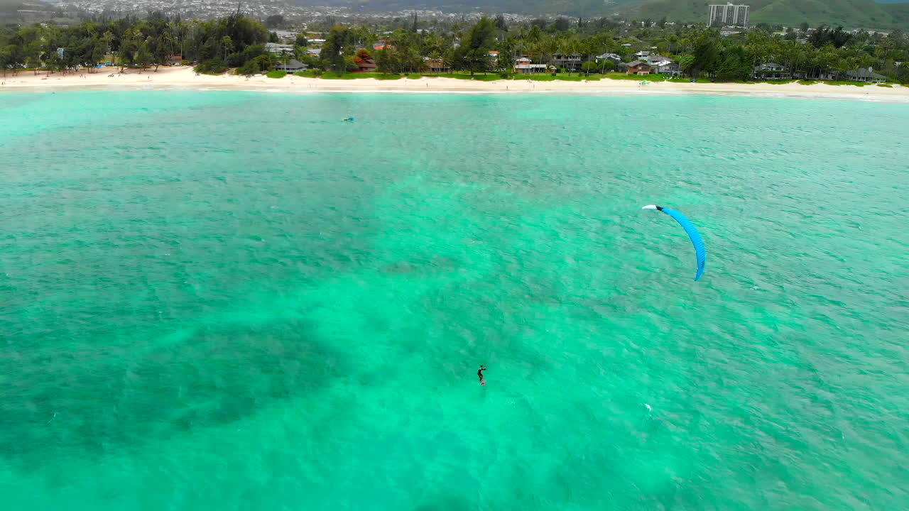 antena de cometa en la bahía de kailua