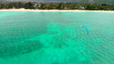 Aerial-of-Kite-Boarder-in-Kailua-Bay