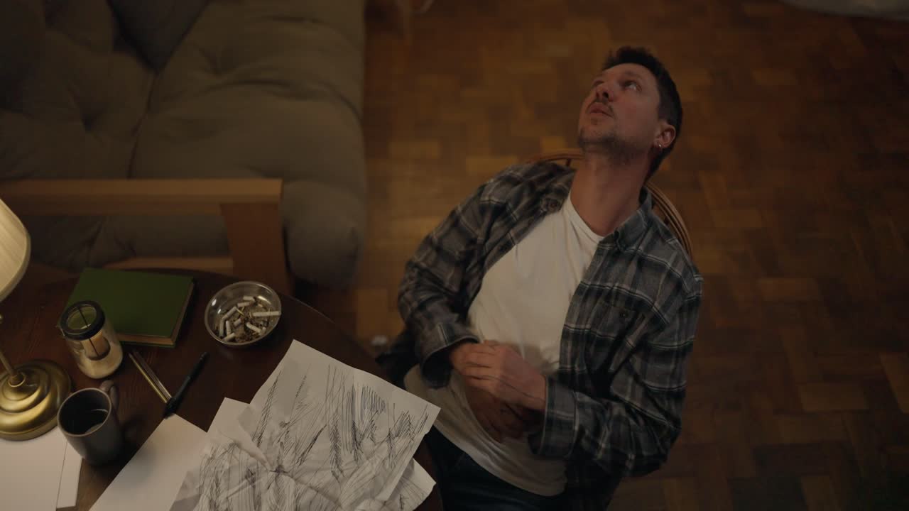 Artist Frustrated with Drawing