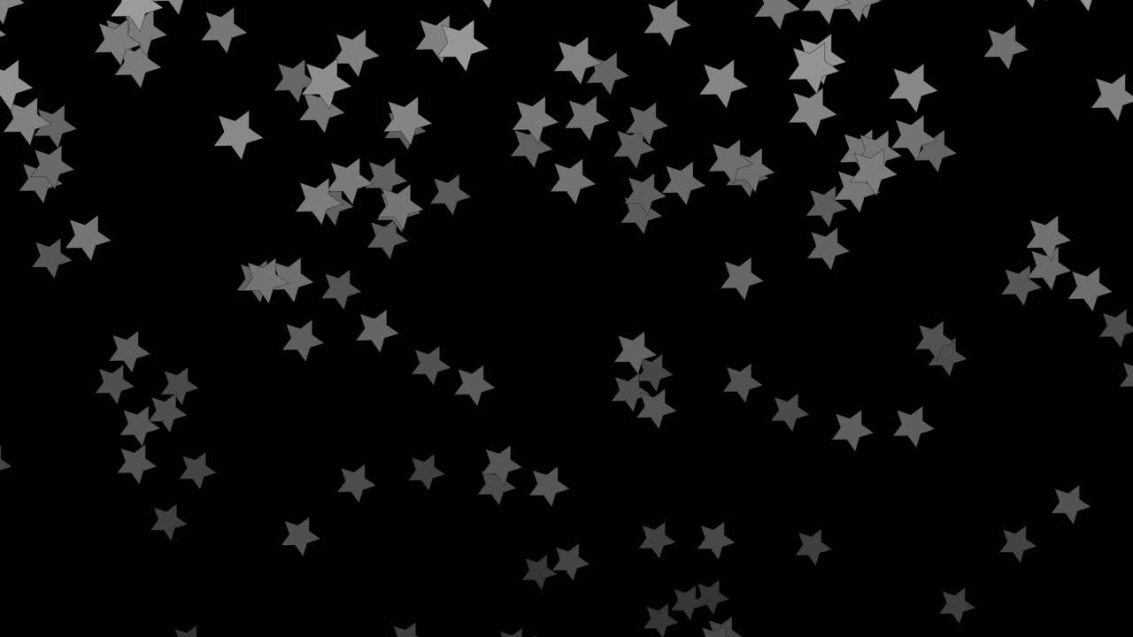 fondo negro con estrellas blancas cayendo