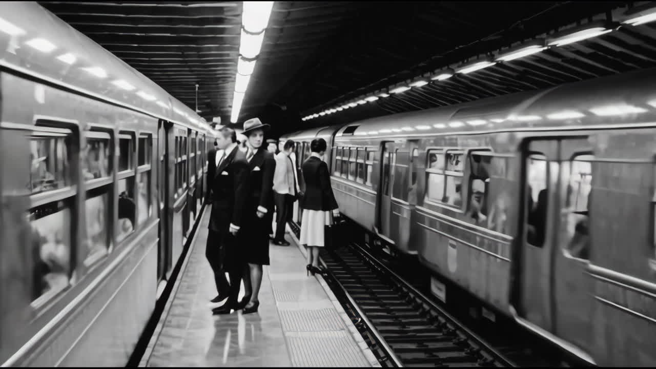 Vintage London Underground Scene