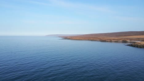 Drone-shot-of-Iceland-landscape,-road-and-coastline,-aerial-view-from-drone-in-4K-1