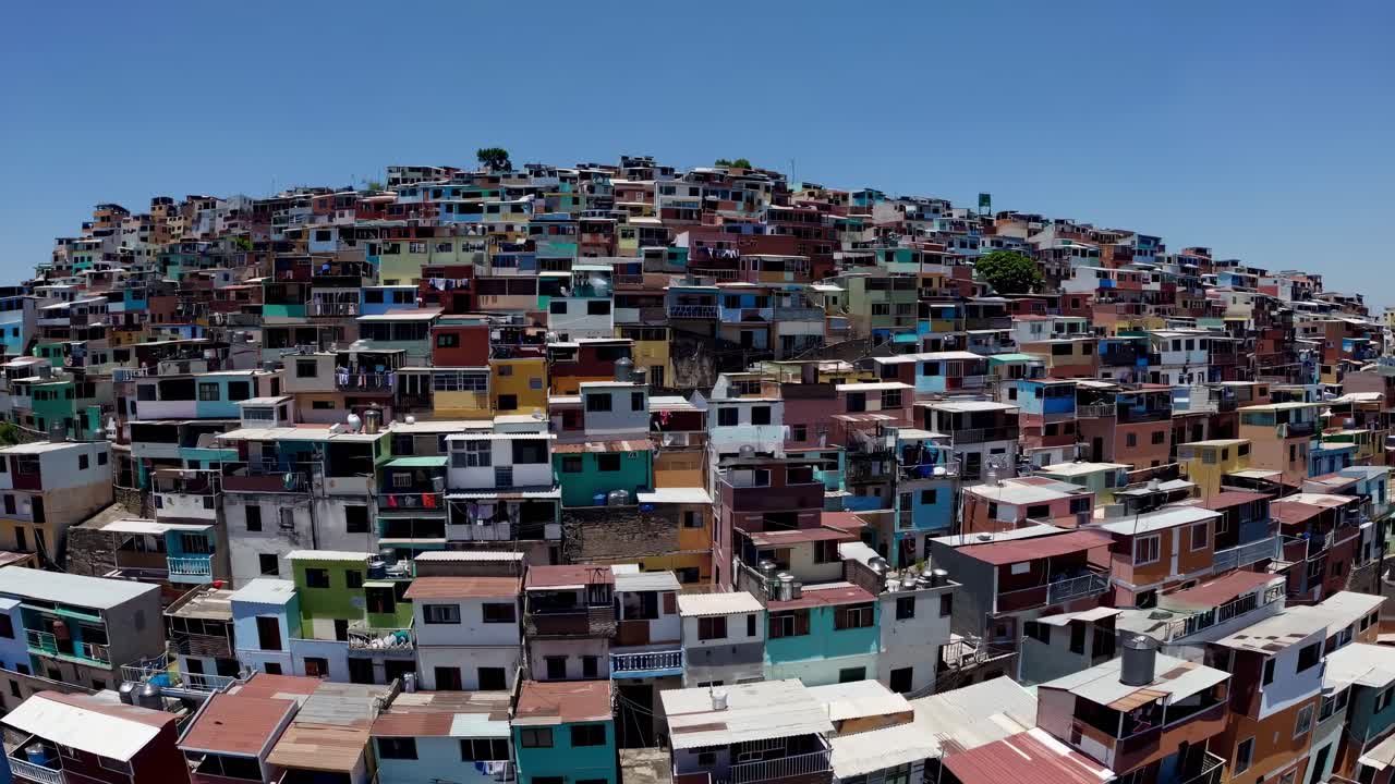 Colorful Dense Housing on a Hillside