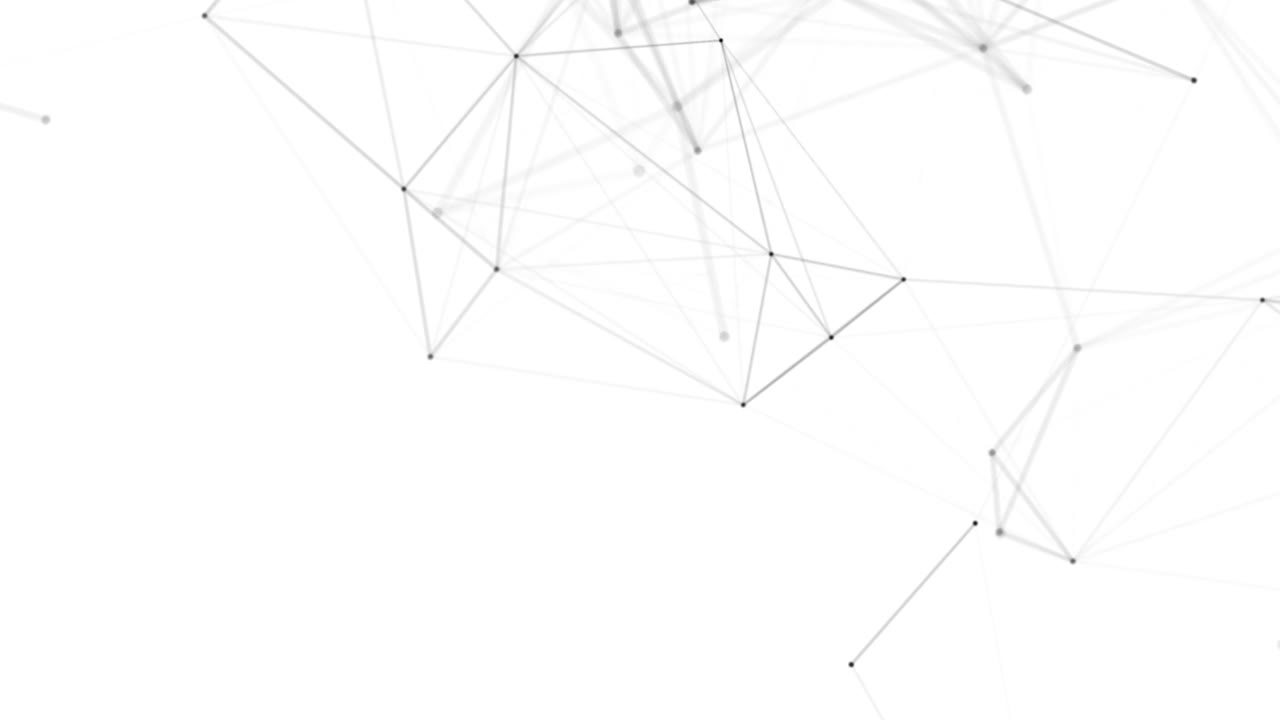 Plexus fantasy abstract technology. Abstract geometric background with moving lines, dots and triangles. Science. Medicine and technology. Loop animations