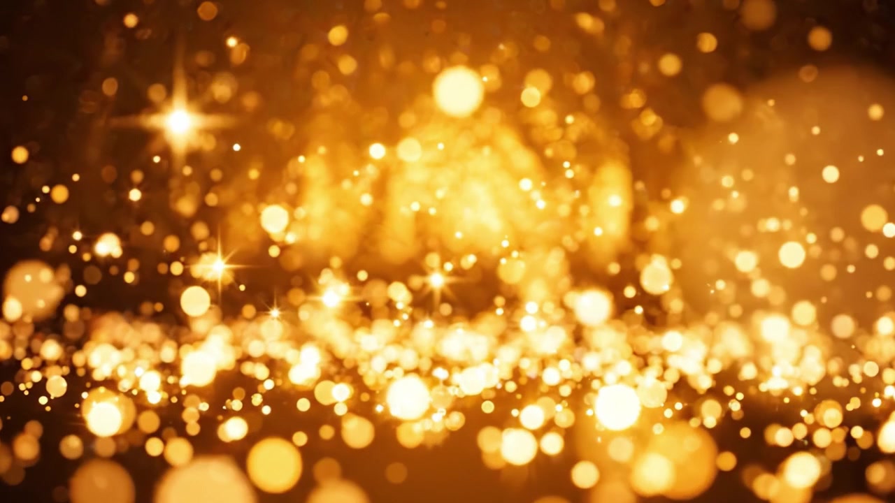 Et fantastisk skue af gylden bokeh: Fængslende gnister og glitrende lys skaber en magisk atmosfære, perfekt til fejringer og særlige øjeblikke.