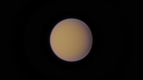 Orbiting-Titan,-the-strange-alien-moon-of-the-planet-Saturn