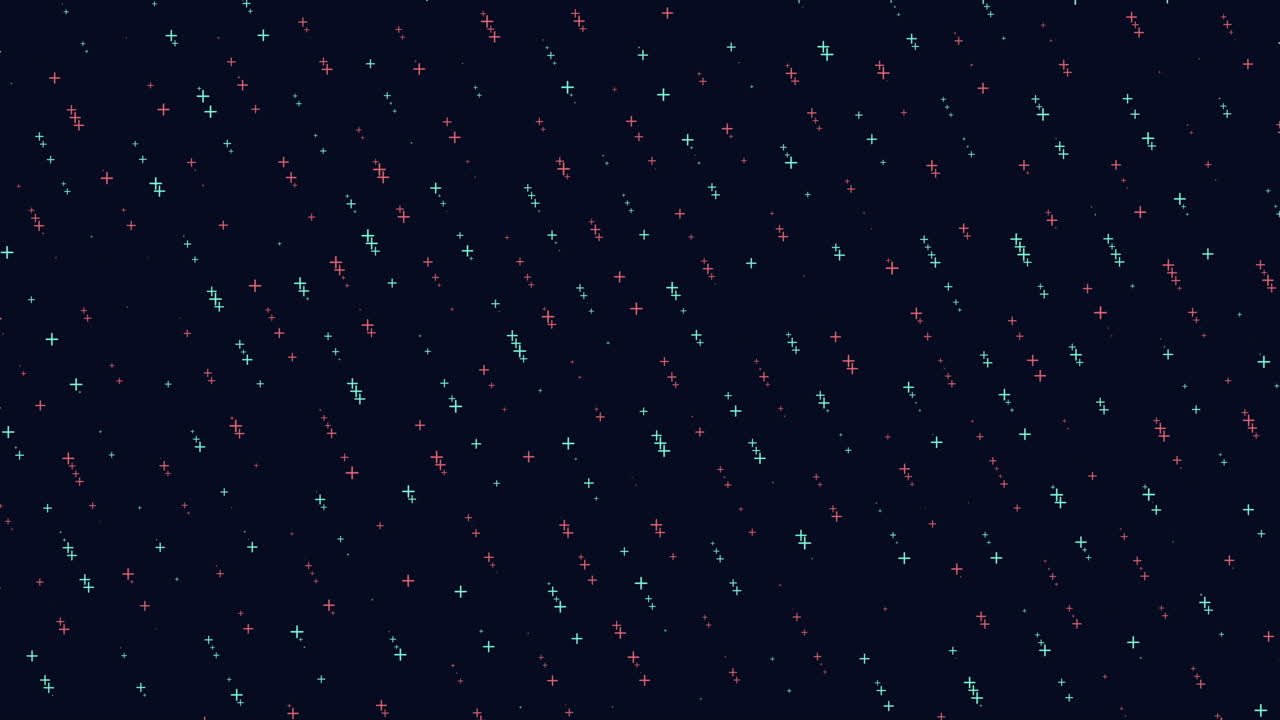 Vibrant dots dance on dark blue background