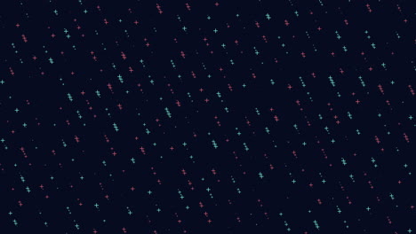 vibrant dots dance on dark blue background