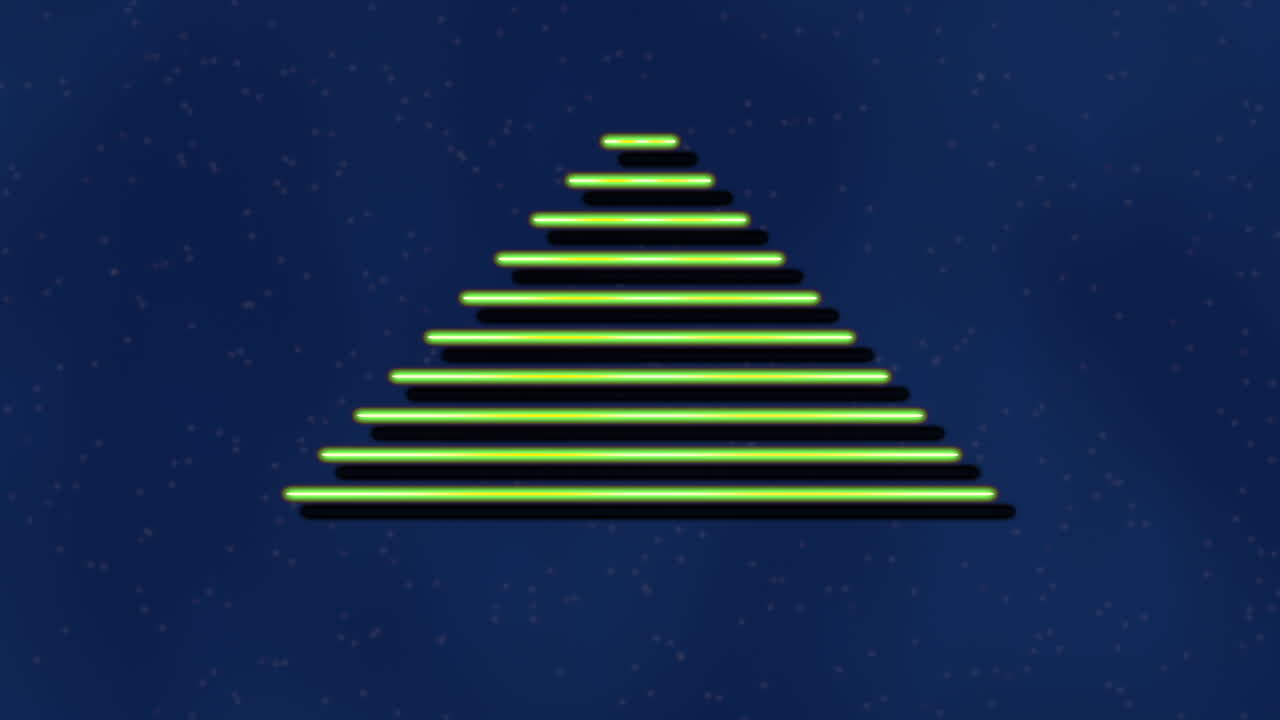 깊은 은하계의 레이저 라인에서 나온 복고풍 녹색 삼각형