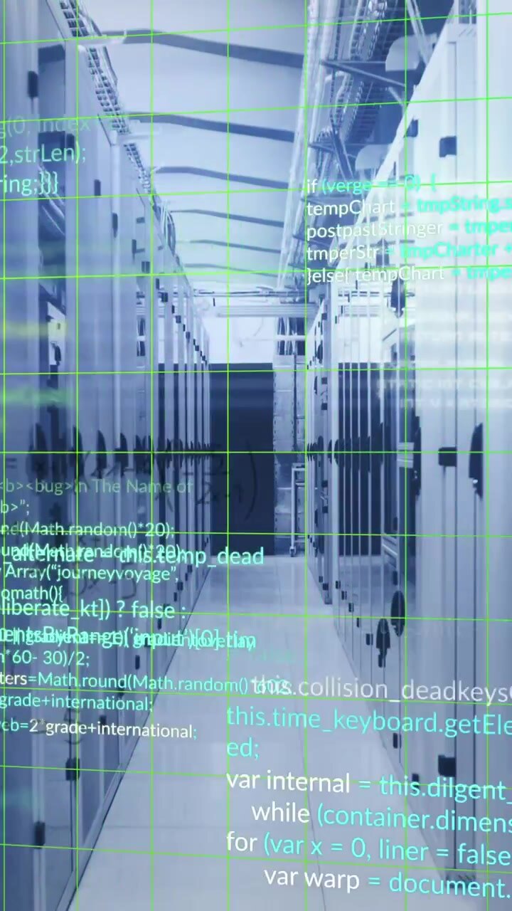 Animation of computer data processing over computer servers
