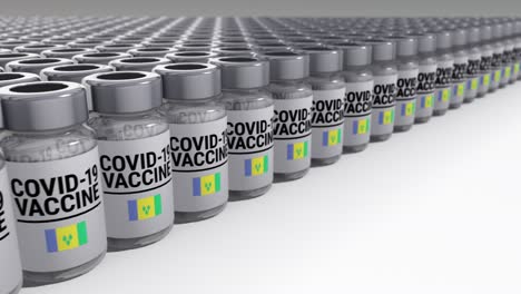 botellas de vacuna contra la covid-19 en san vicente y las granadinas