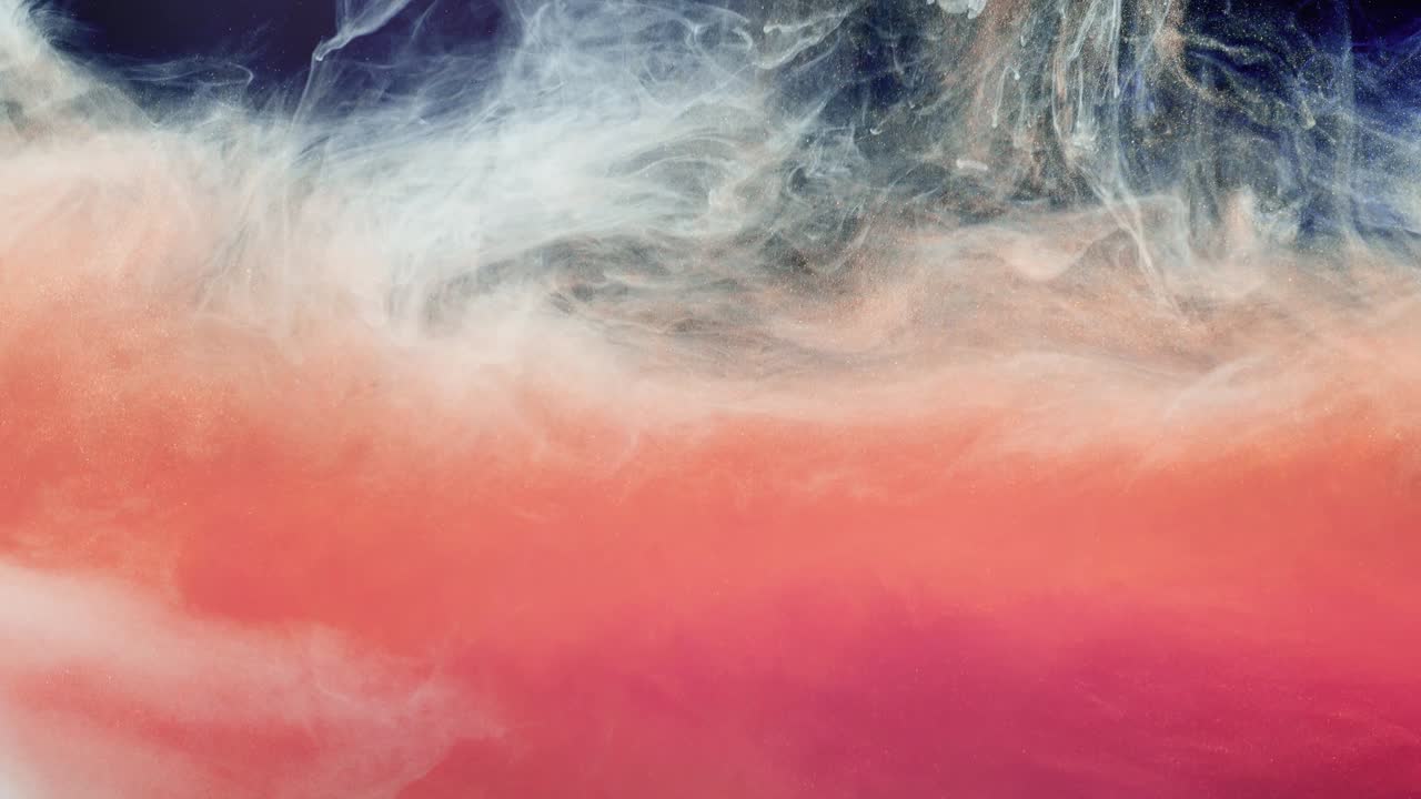 Forme astratte. Riprese su sfondo nero. Mescolanza di colori