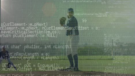 Animation-Der-Datenverarbeitung-über-Verschiedene-Baseballspielerinnen