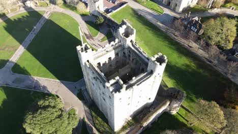 rochester castle drone footage 4k overhead point of view