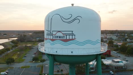 water tower in small town