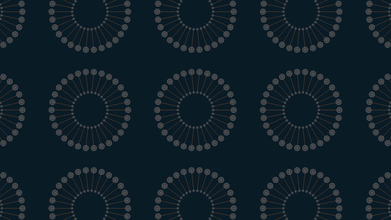 Symmetrical circle pattern on dark blue background abstract and intricate design