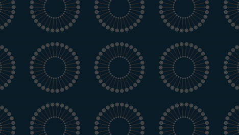 symmetrical circle pattern on dark blue background abstract and intricate design