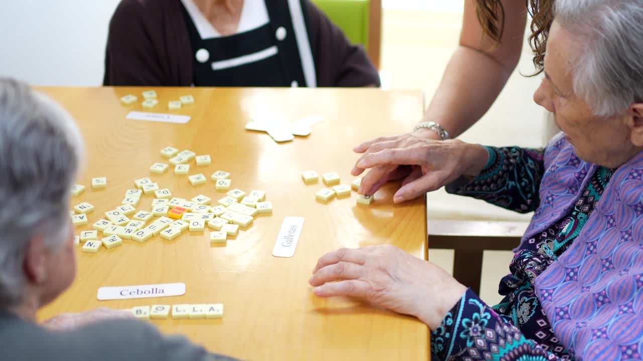 Seniors Playing a Word Game