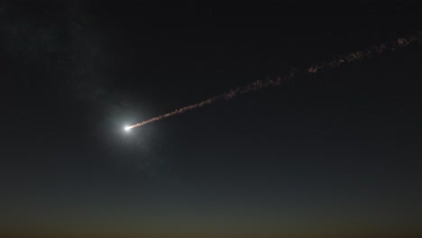 meteor shower in the night sky