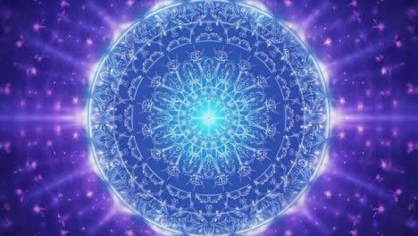 vibrant blue and purple cosmic mandala pattern