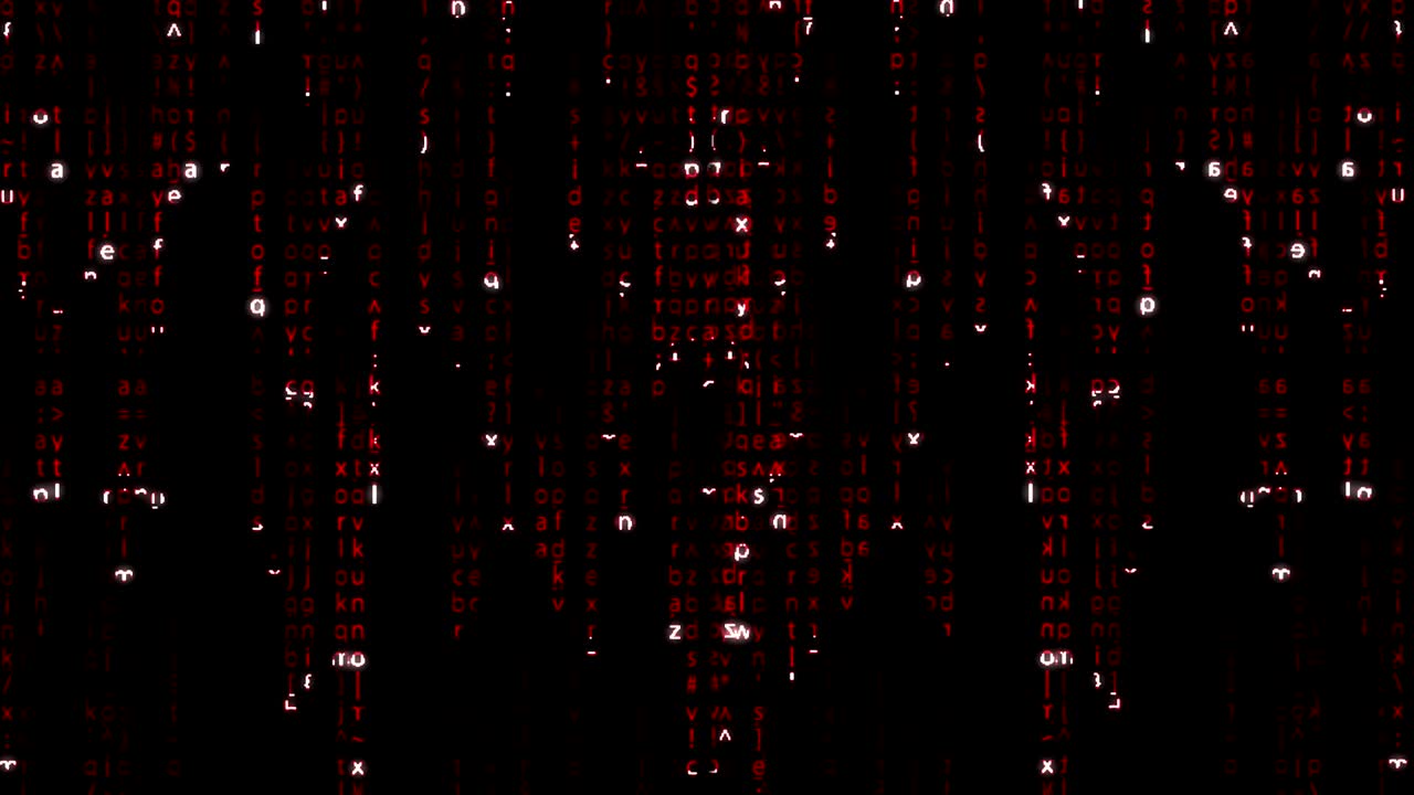 Falling red matrix code