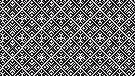 Abstract-background-animation-scrolling-right-black-and-white-rhombus