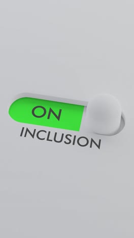 encendiendo el interruptor de inclusión vídeo vertical