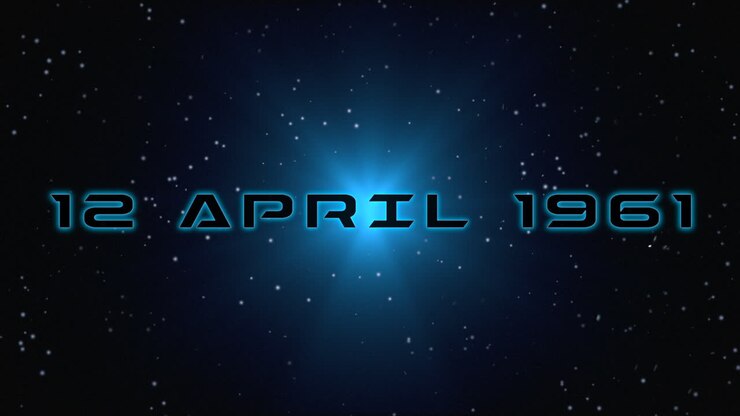 12 aprile 961 con luce blu e campo stellato in galassia.