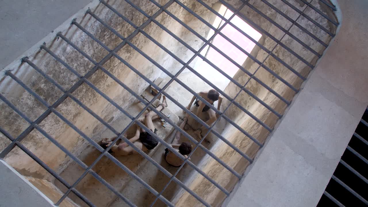 French prison cage cell display of people incarcerated Con Dao island Vietnam