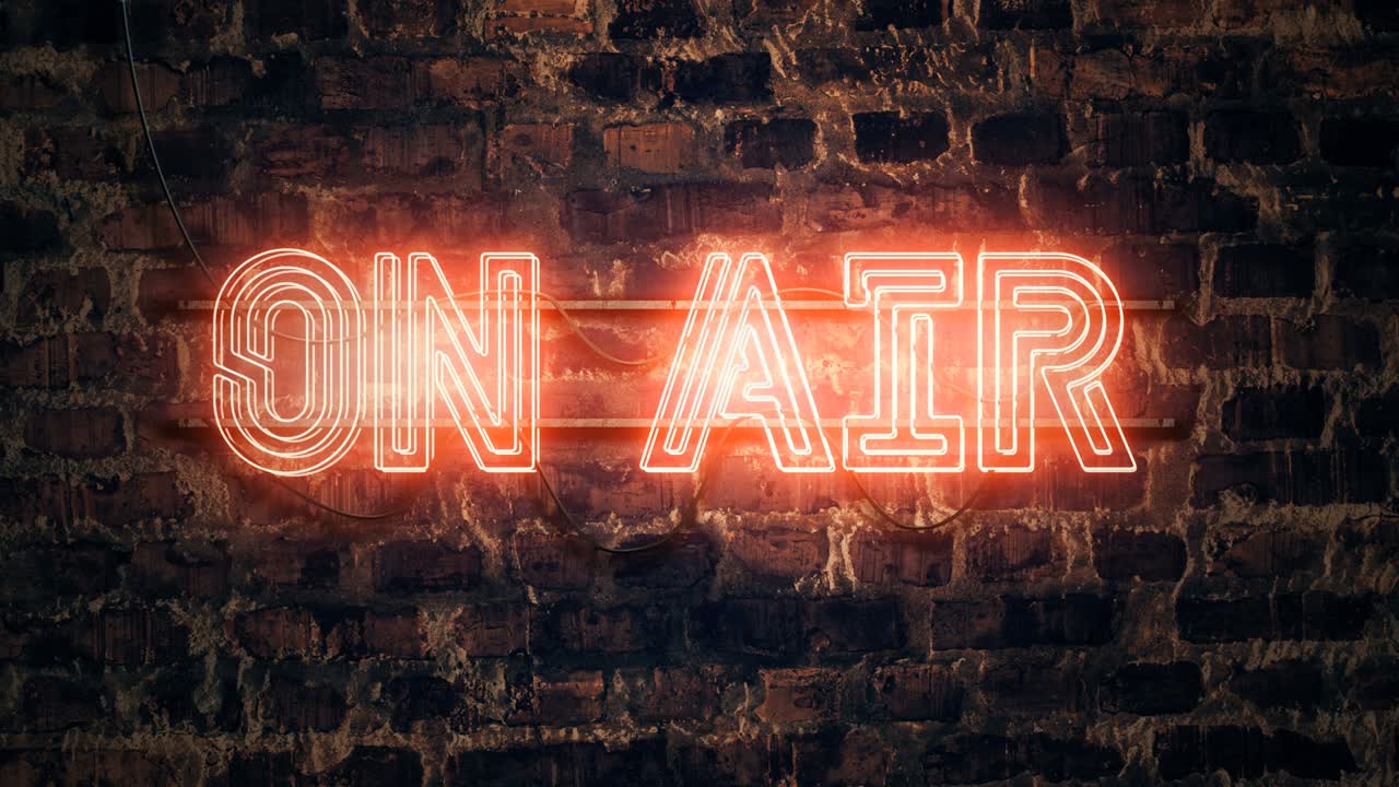 en el letrero de neón de aire