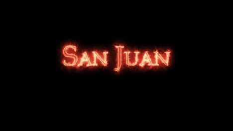 san juan written with fire. loop