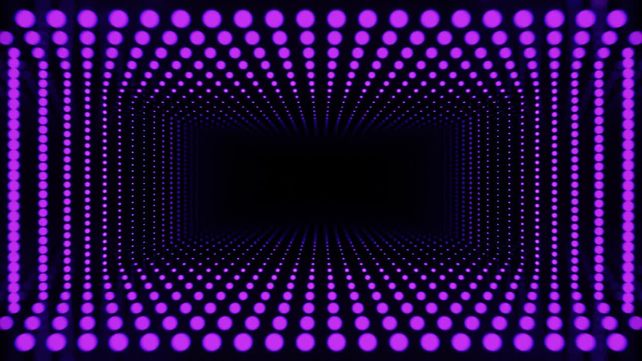 animación en bucle sin costuras de 4k. vuela a través del túnel de espejo con patrón de neón, las líneas de brillo forman un patrón de ciencia ficción. luz de neón de reflexión brillante. fondo brillante simple, estructura de ciencia ficción