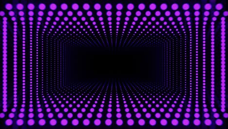 animación en bucle sin costuras de 4k. vuela a través del túnel de espejo con patrón de neón, las líneas de brillo forman un patrón de ciencia ficción. luz de neón de reflexión brillante. fondo brillante simple, estructura de ciencia ficción