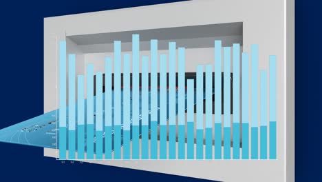 animación del procesamiento de datos financieros y tarjetas de crédito