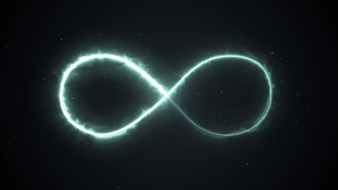 símbolo de infinito brillante