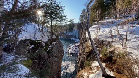 Versteckte-Orte,-Wunderschöne-Landschaft-In-Minnesota-Im-Winter,-Lake-Superior-Nordufer