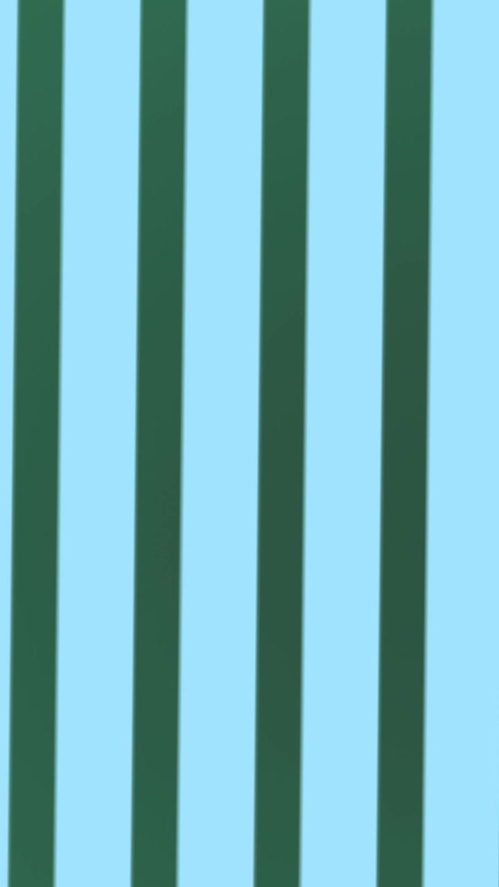 Digital animation of green stripes rotating on blue background