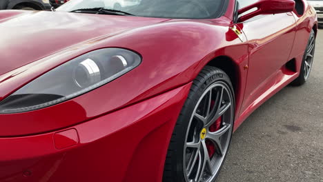 close-up of a red ferrari f430