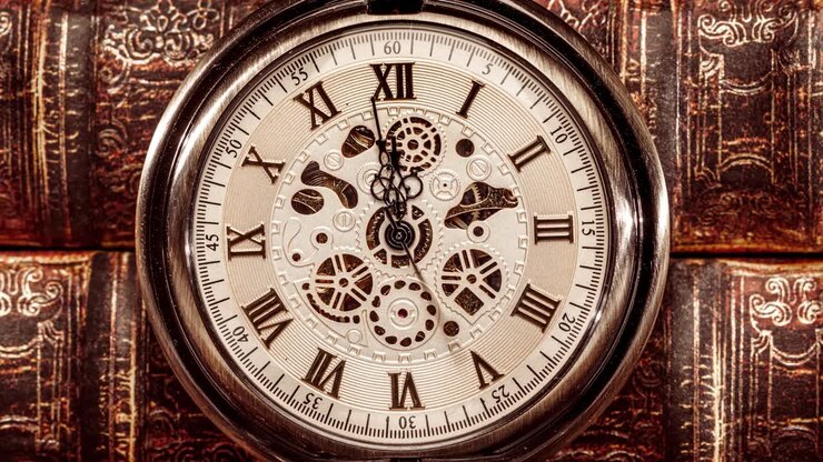 Close up on vintage clock