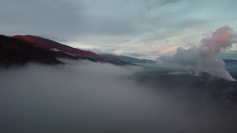 cloudy sunset in the mountain